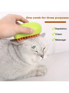 3 az 1-ben Öntisztító Állatápoló Kefe Macskáknak és Kutyáknak - USB-ről Tölthető