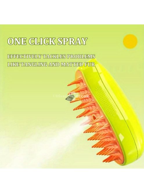 3 az 1-ben Öntisztító Állatápoló Kefe Macskáknak és Kutyáknak - USB-ről Tölthető