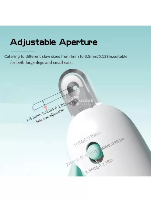 Professzionális kisállat körömvágó állítható nyílással