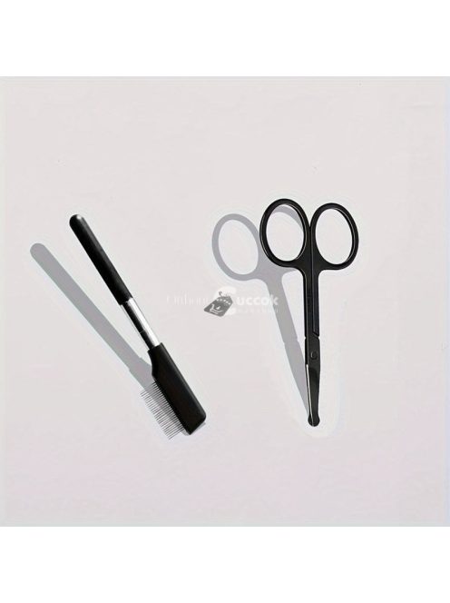 Kisállat ápolási készlet: Könnyfolt eltávolító fésű és Szőrvágó olló