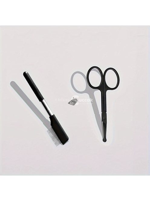 Kisállat ápolási készlet: Könnyfolt eltávolító fésű és Szőrvágó olló