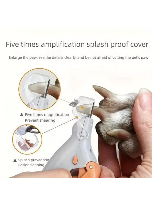LED-es háziállat körömvágó nagyítóval