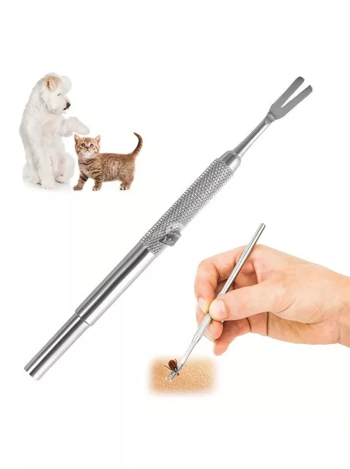 Rozsdamentes Acél Kullancscsipesz Kisállatoknak