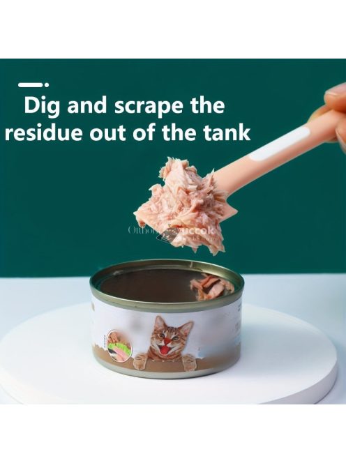 Konzerv kanál, szilikon macskaeledel spatula