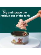 Konzerv kanál, szilikon macskaeledel spatula