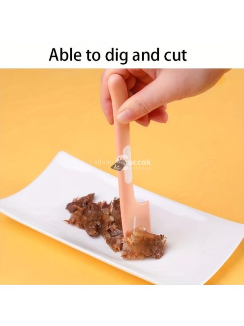 Konzerv kanál, szilikon macskaeledel spatula