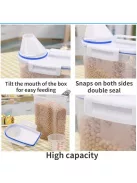 Légmentesen Záródó Műanyag Kutyaeledel Tároló Vödör Mérőpohárral És Fogantyúval