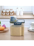 Légmentesen Záródó Műanyag Kutyaeledel Tároló Vödör Mérőpohárral És Fogantyúval