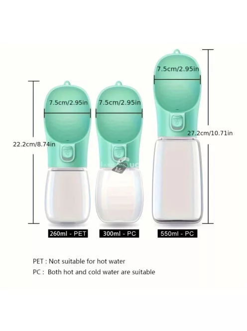 Szivárgásmentes Hordozható Kutyaitató Vizes Palack