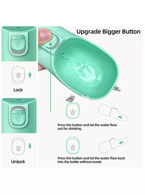 Szivárgásmentes Hordozható Kutyaitató Vizes Palack