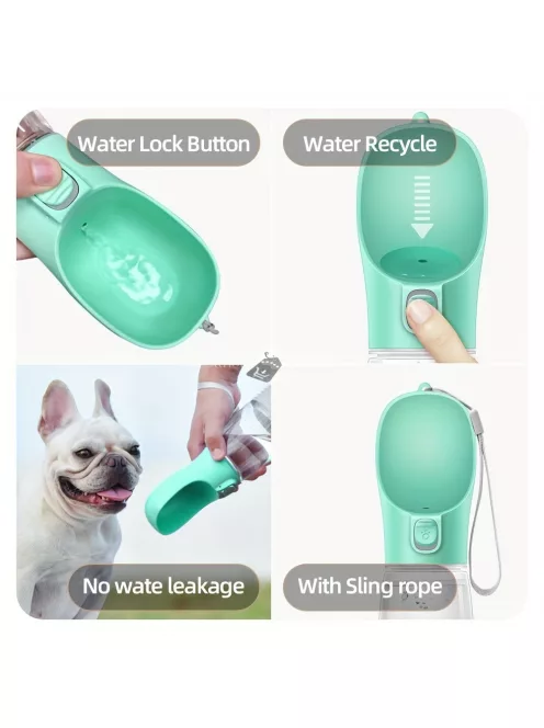 Szivárgásmentes Hordozható Kutyaitató Vizes Palack