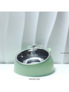 15 Fokkal Emelt Rozsdamentes Acél Macska Etető Tál Csúszásmentes Alappal
