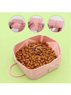 Szilikon Összecsukható Ételtál, Víztál Pánttal