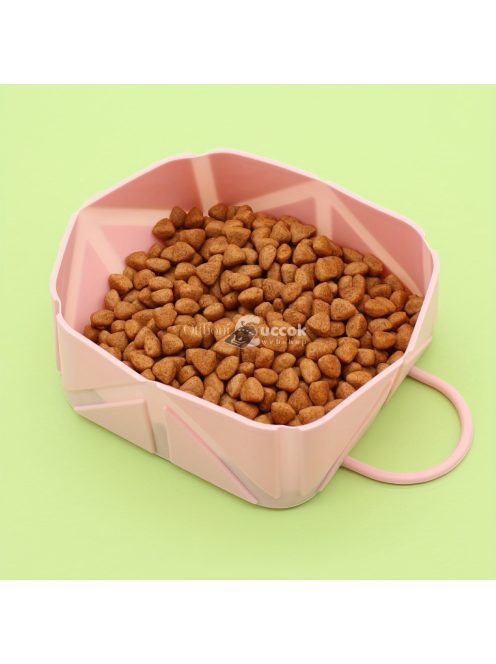 Szilikon Összecsukható Ételtál, Víztál Pánttal