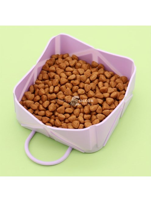 Szilikon Összecsukható Ételtál, Víztál Pánttal