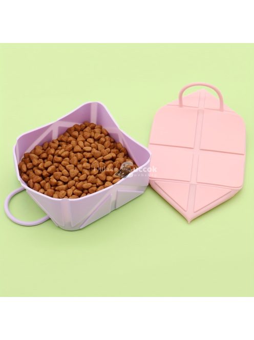 Szilikon Összecsukható Ételtál, Víztál Pánttal