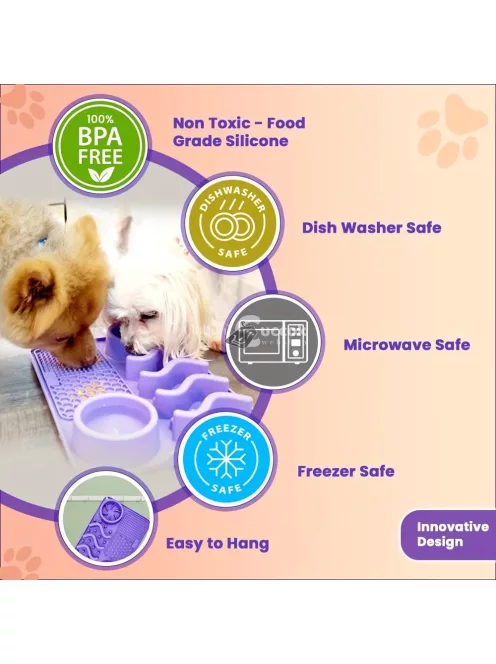 Lick Mat Slow Feeder kutyatál szett - nyalótál szett