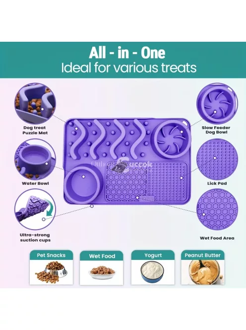 Lick Mat Slow Feeder kutyatál szett - nyalótál szett