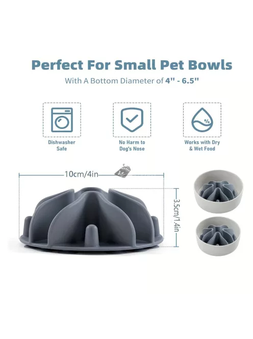 Slow Feeder kutyatálbetét, puha szilikon etető kiegészítő