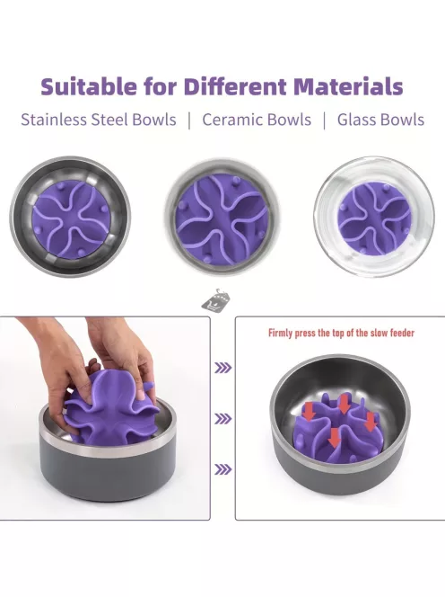 Slow Feeder kutyatálbetét, puha szilikon etető kiegészítő