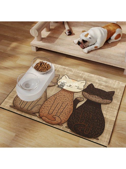 Víz és olajálló etetőszőnyeg macskáknak és kutyáknak