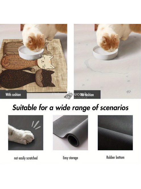 Víz és olajálló etetőszőnyeg macskáknak és kutyáknak