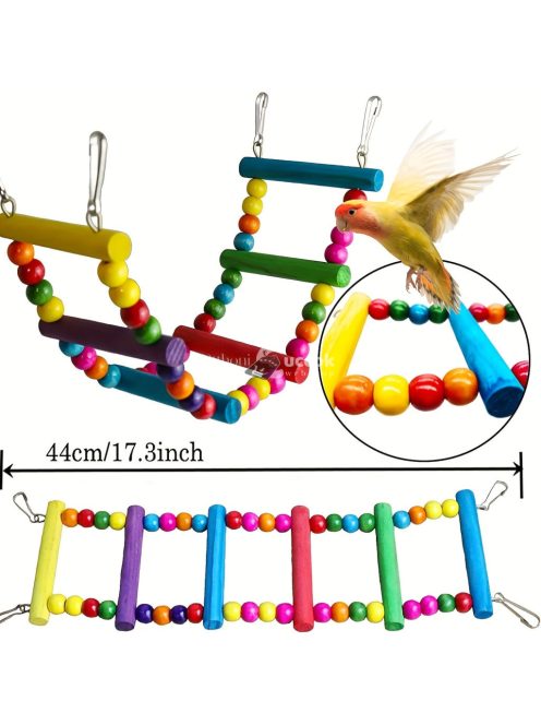 7db-os madár játék szett kalitkába