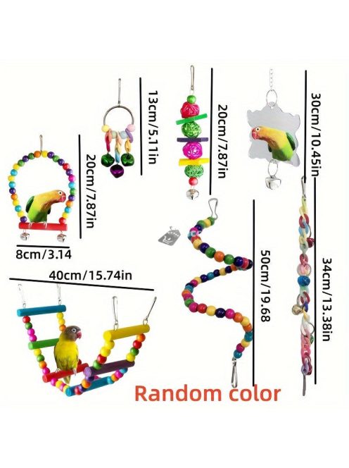 7db-os madár játék szett kalitkába