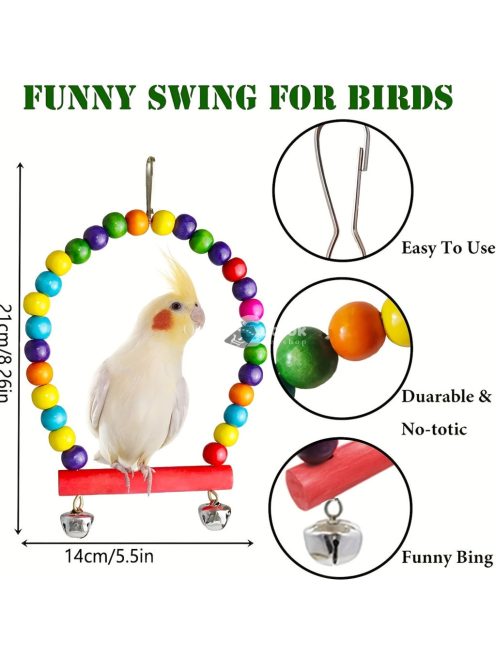 7db-os madár játék szett kalitkába