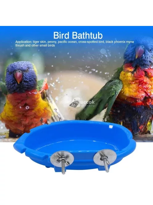 Függő madárfürdőkád papagájketrechez