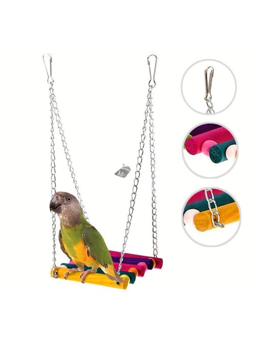 Színes Fa Madár Hinta