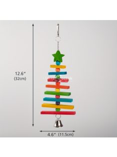 Karácsonyfa kinézetű madárjáték