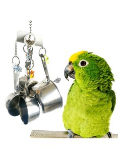 Rozsdamentes acél csörgő játék madaraknak