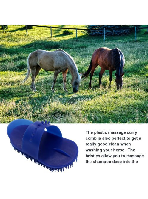 Műanyag fésű, kefe lovaknak