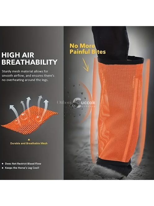 4db Horses Fly Boots szett, Légáteresztő műanyag ló lábszárvédő