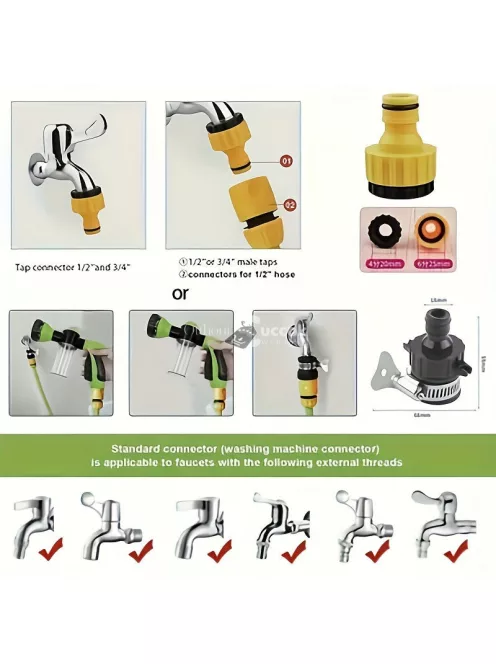 8 Az 1-ben Kültéri Ló-/kutyamosó Kerti Tömlőfúvóka