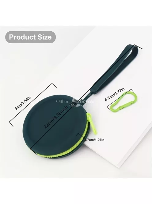 Kutyacsemege tasak, hordozható szilikon kutyaeledel tasak zsinórral és horoggal