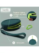 Kutyacsemege tasak, hordozható szilikon kutyaeledel tasak zsinórral és horoggal