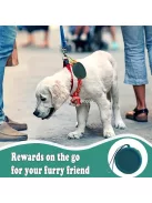 Kutyacsemege tasak, hordozható szilikon kutyaeledel tasak zsinórral és horoggal