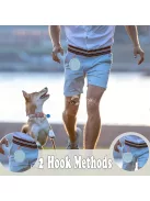 Kutyacsemege tasak, hordozható szilikon kutyaeledel tasak zsinórral és horoggal