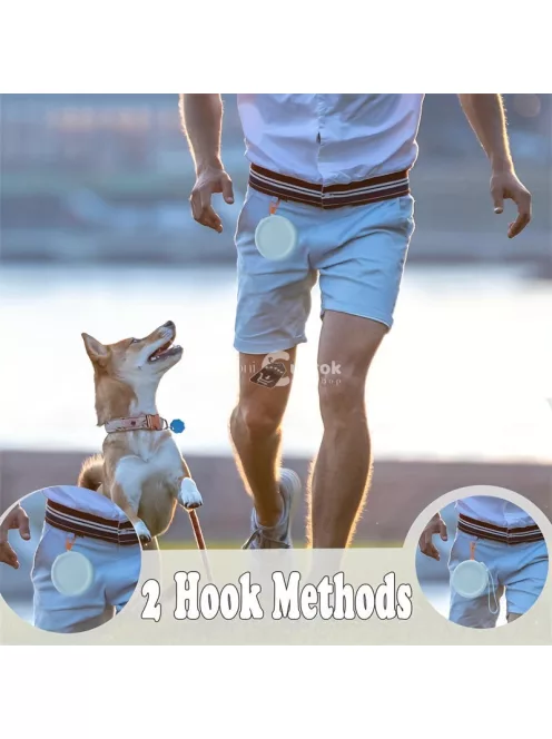 Kutyacsemege tasak, hordozható szilikon kutyaeledel tasak zsinórral és horoggal