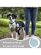 Kutyacsemege tasak, hordozható szilikon kutyaeledel tasak zsinórral és horoggal