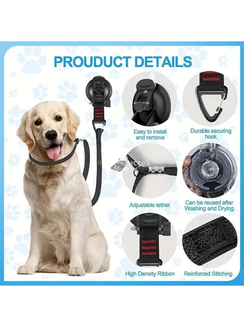 Állítható kutyafürdető heveder nagy teherbírású tapadókoronggal