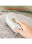 3-az-1-ben Macska Gőzkefe - Gyengéd Ápolás és Szőrtelenítő Fésű Macskáknak