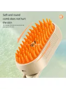 3-az-1-ben Macska Gőzkefe - Gyengéd Ápolás és Szőrtelenítő Fésű Macskáknak