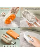 3-az-1-ben Macska Gőzkefe - Gyengéd Ápolás és Szőrtelenítő Fésű Macskáknak