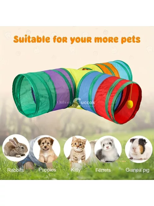 3-utas összecsukható alagút háziállatoknak