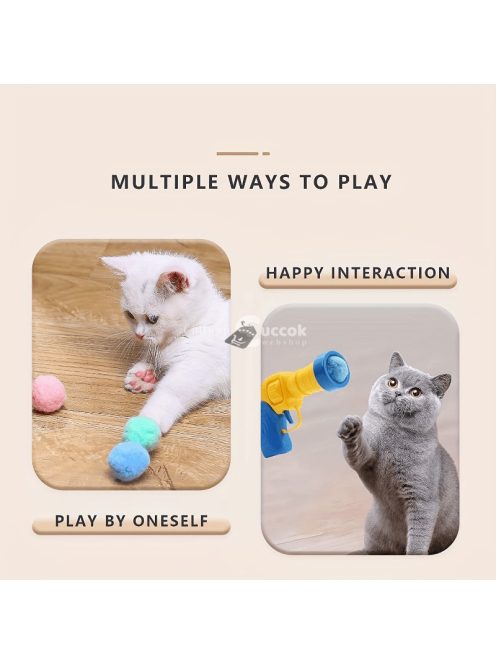 21 darabos interaktív labdakilövő macskajáték