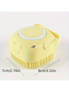 Szilikon háziállat-ápoló kefe masszázs golyókkal - 2 az 1-ben fürdő- és masszázseszköz kutyáknak és macskáknak