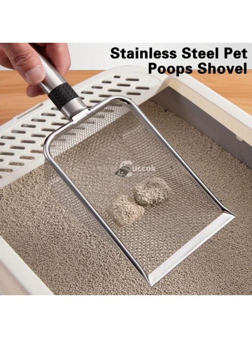 rozsdamentes acél macskaalom lapát